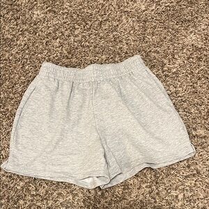 Women's Light Gray Sweat Shorts